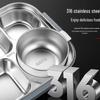 JINGRUIXIANG 316 Stainless Steel Compartment Lunch Box with Cutlery