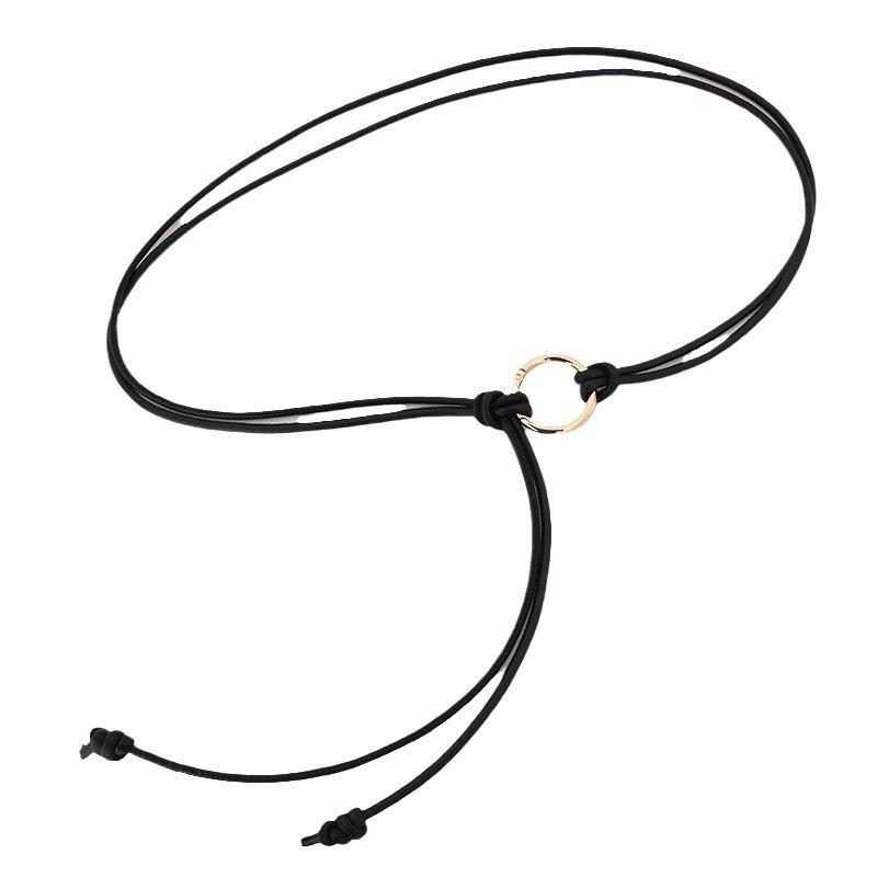 New Summer Women's Pu Leather Thin Belt For Dresses With Decorative Knot Design