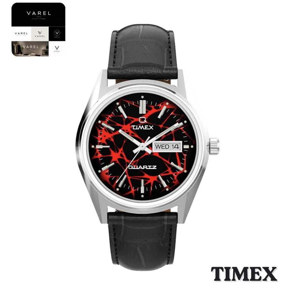 PRE-ORDER TIMEX TW2Y55700 Q Timex Red Vega Reissue Quartz Watch Black Red Leather Japan Authentic