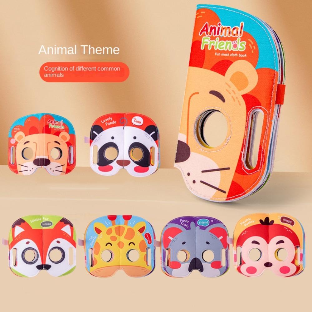 

Mask Kids Crinkle Book Cloth Baby Early Learning Toys Cloth Book Baby Toys Kids/Infants style A