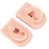 1 Pair Silicone Ear Model Flexible Soft Reusable Simulated Human Skin Silicone Piercing Model