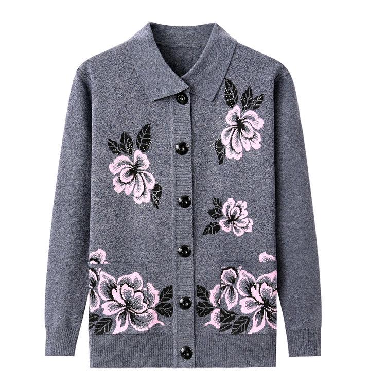 Pulover cardigan de toamnă și iarnă Pulover de doamnă cu revere Pulover de mărime mare