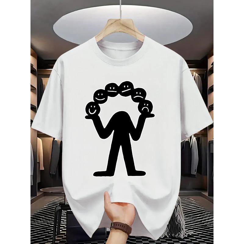 Summer Men's Fashion Soft Pattern Short Sleeve T-Shirt with Letter Print
