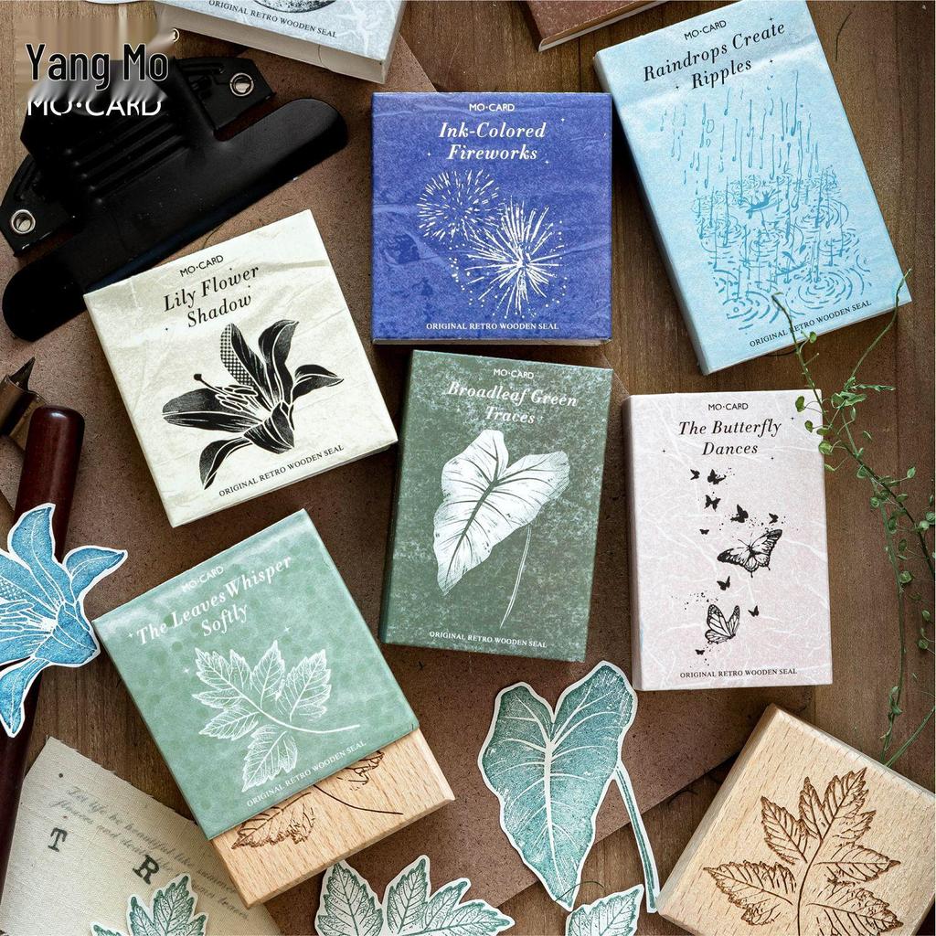 MòMò Beech Wood Seal - 'All Things Silent' Retro Journal Decoration Series (8 Types)