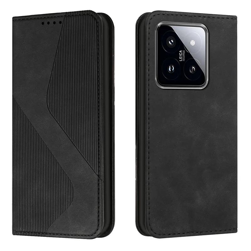 Magnetische Leder-Buchhülle für Xiaomi 13T 14 Handyhülle für Xiomi 13 Lite 13 12T Pro 14Pro Mi14 Coque Flip-Wallet-Tasche 2024