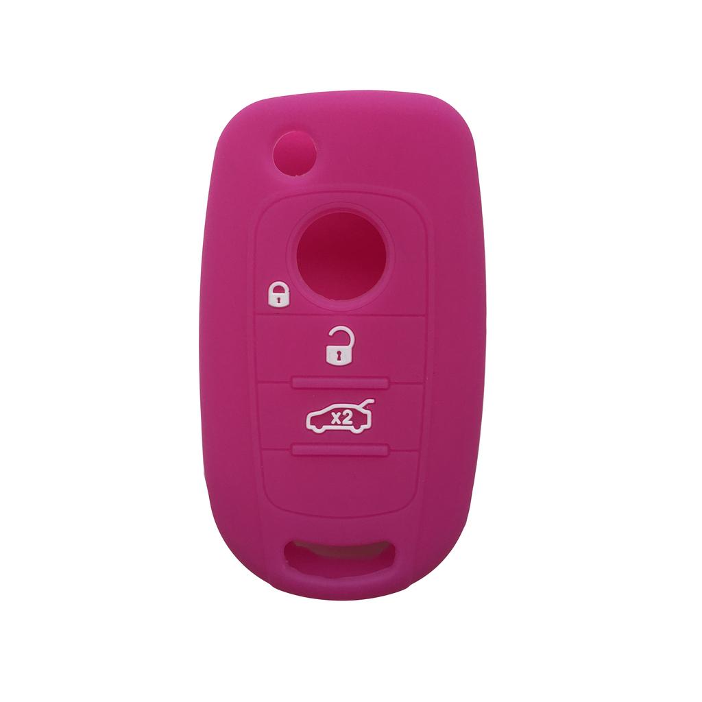For FIAT EGEA Key Cover for Fiat Toro 500X Egea Tipo Silica Gel Flip Key Case for Car Folding Protector for Dodge Neon Key Case