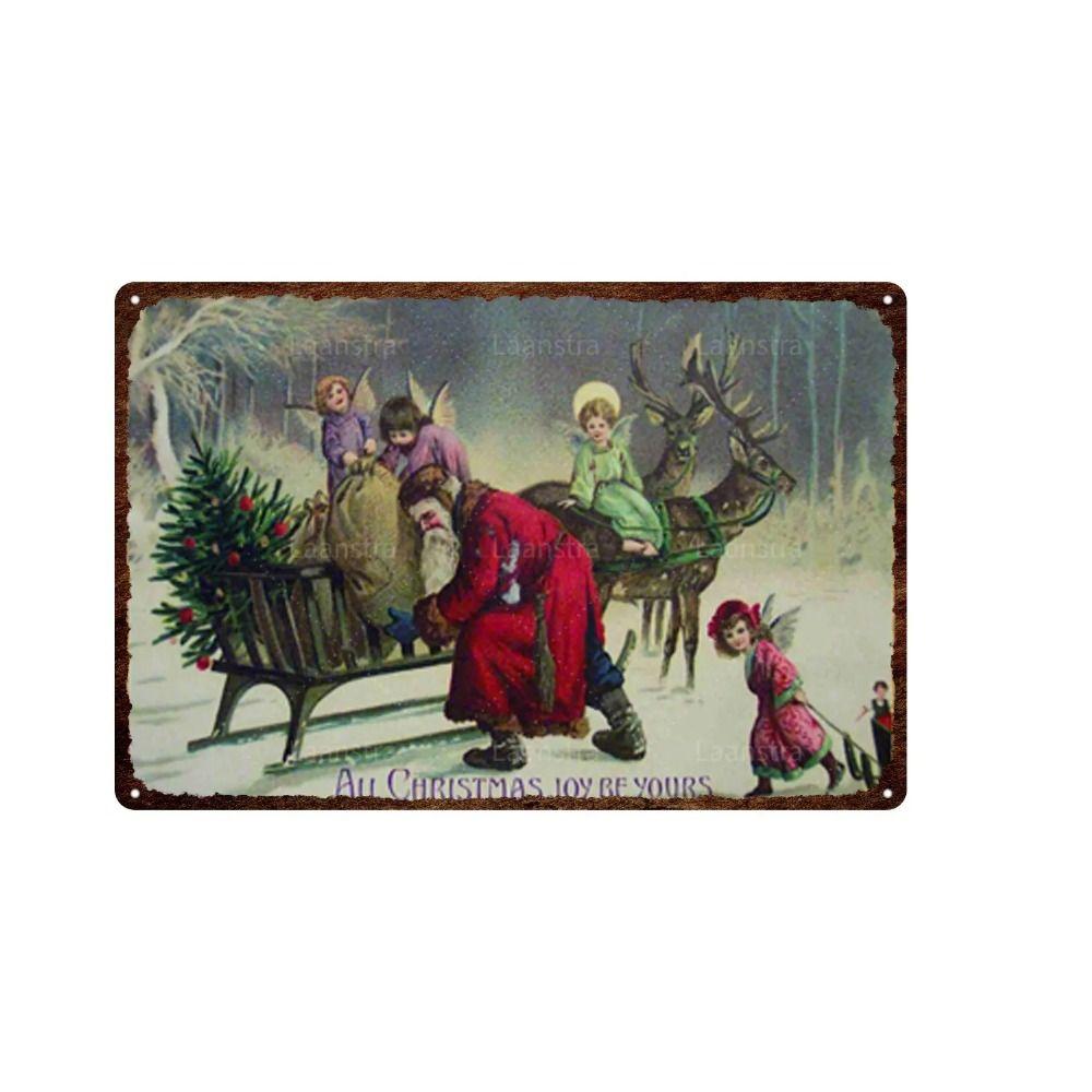 Metal Sign Halloween Cats Pumpkins Wall Decor 20x30 Cm