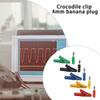 Alligators Clip Banana Plug Test Probes Leads Cable Probes Connectors 4mm Banana Plug Cable Clip Insulated Electric Clip