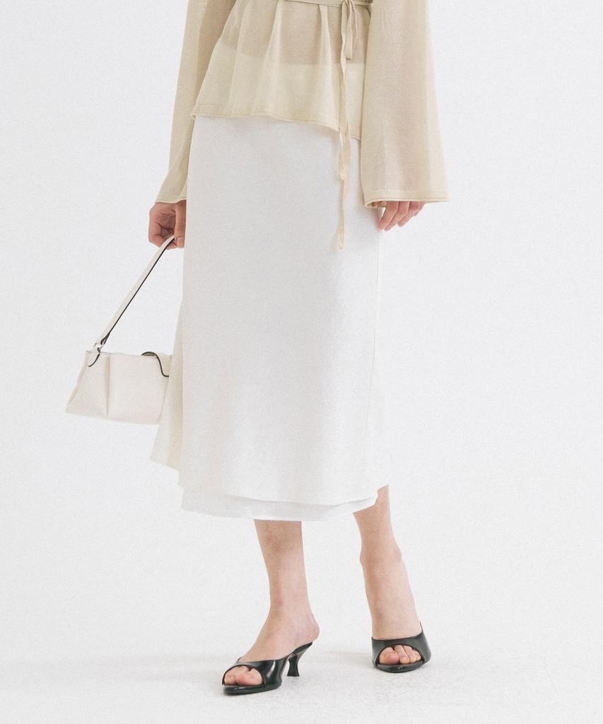 Siyajyu Sist9050 Silky Breeze Banding Skirt_White