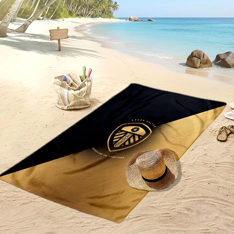 Leeds United Football Print Beach Towel, Large Soft Quick Dry Towel for Beach Camping Swimming
