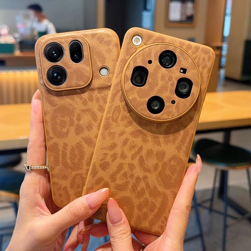 For OPPO Find X9 Ultra Fashion Phone Case Leopard Print Pattern Find X9S Pro PC Hard Shell Protective Shockproof Back Cover