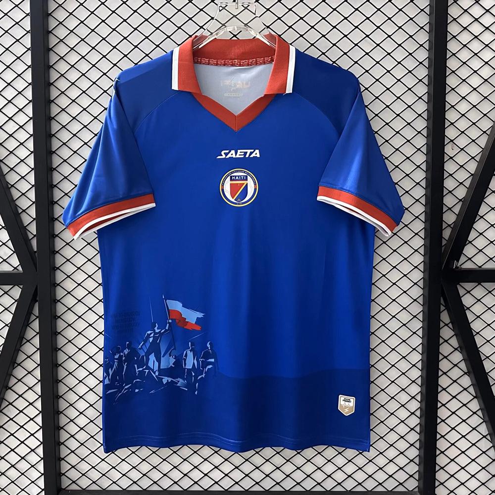 Koszulka Reprezentacji Haiti Mężczyzn na Mistrzostwa Świata - Koszulka Piłkarska dla Dorosłych