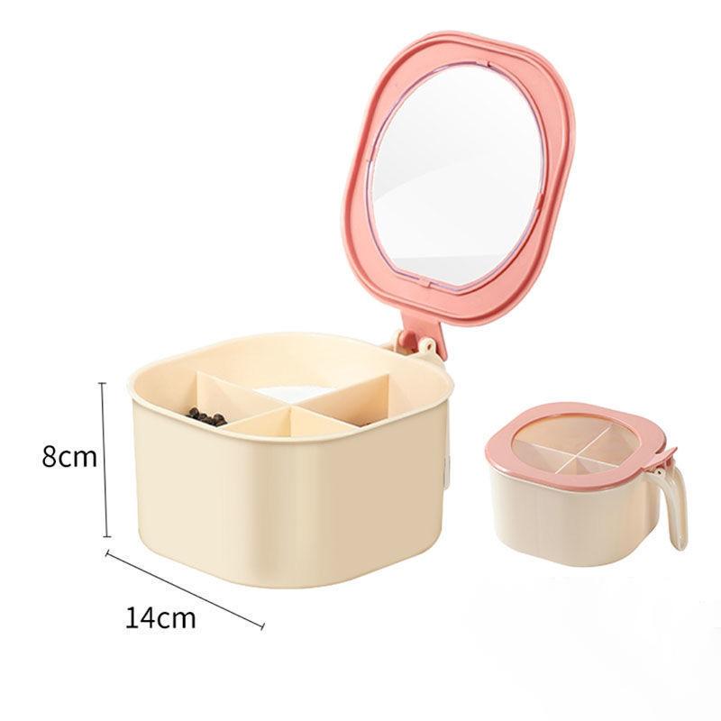 

Коробка для приправ Многофункциональный кухонный комбинированный набор Коробка для приправ Бытовая простая коробка с несколькими отделениями и крышкой Коробка для хранения приправ One size