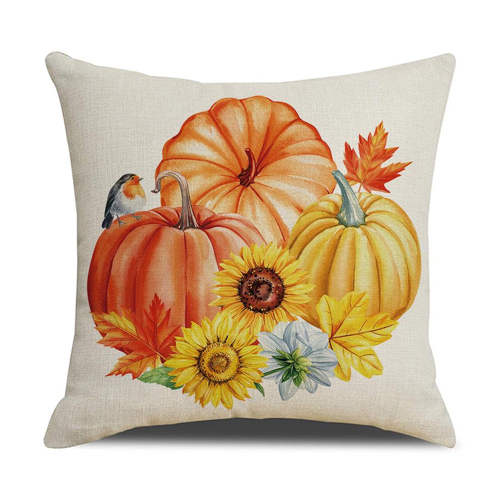 Autumn Harvest Pumpkin Pillow Case Family Party Pillow Case Sofa Bedroom Cushion Case Combination