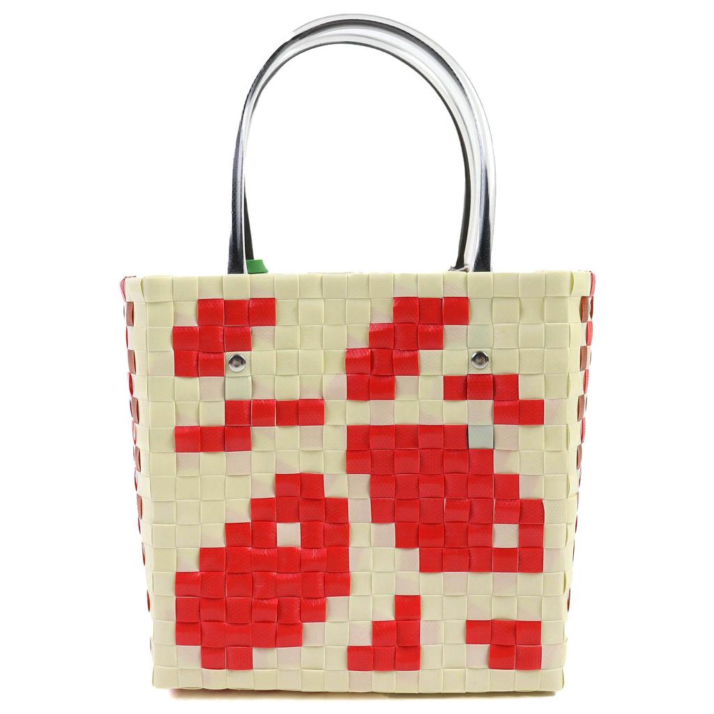 Pristine MARNI Handbag Mini basket bag Ivory Red Women SHMH0063JN Used