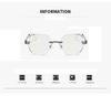 Anti Blue Light High-definition Far Sight Eyeglasses Photochromic Frameless Reading Glasses Fashion Cut Edge Reading Eyewear