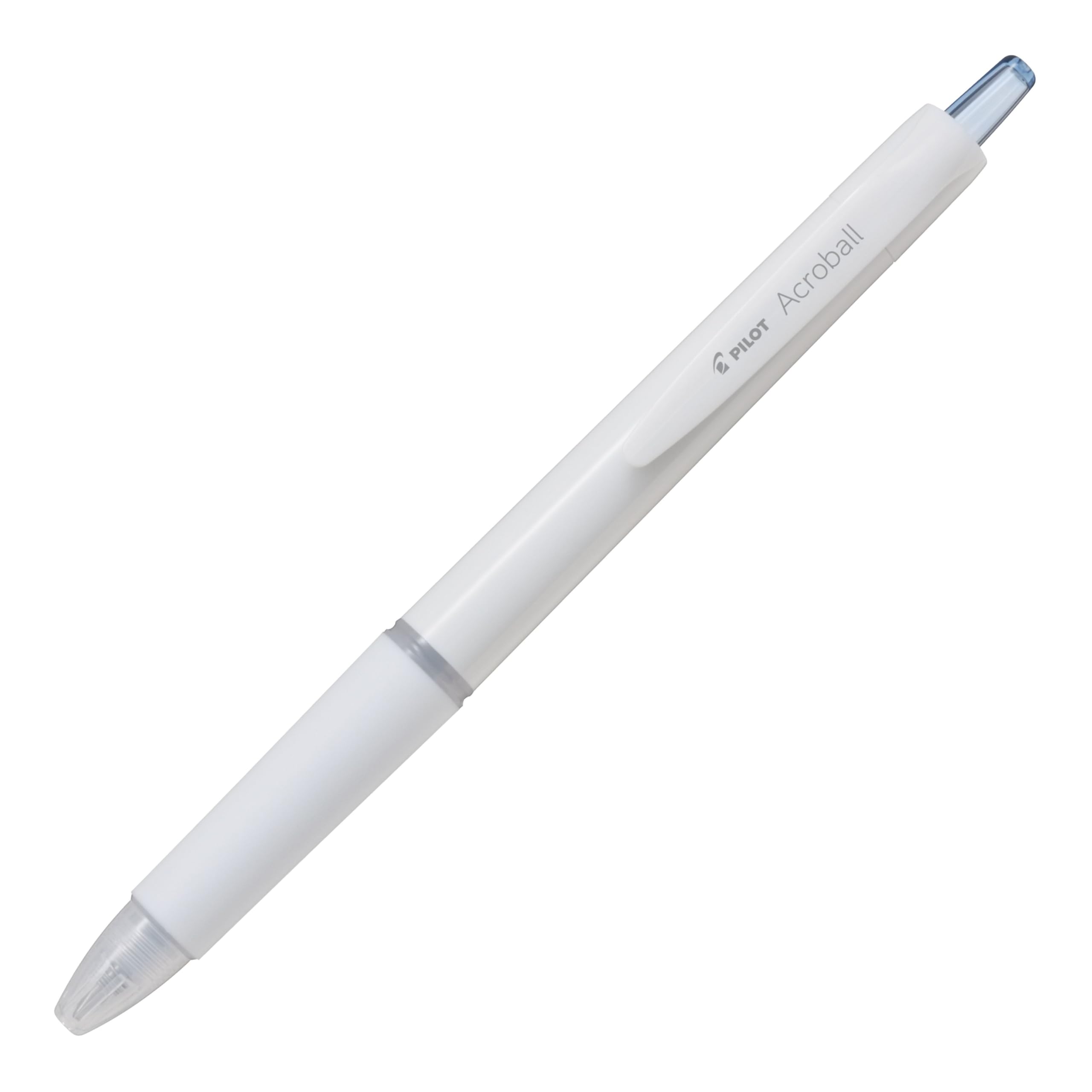 PILOT Acroball Ballpoint 10 Pens 0.5mm Oil-Based Pen, Off-White/Blue Ink, (10BAB15OWL)