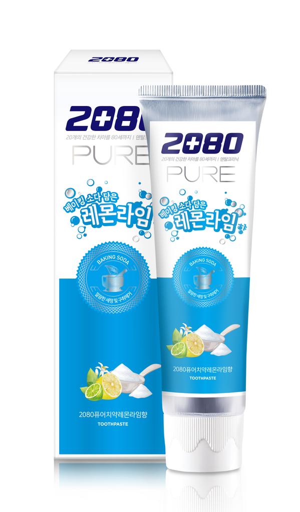 2080 Pure Baking Soda Toothpaste 125g Choose 1 (Lemon Lime, Clean Mint)