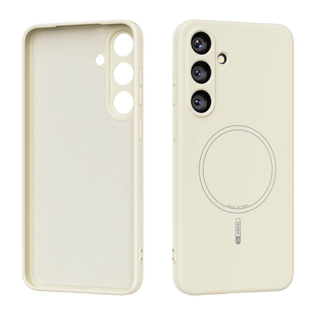 ABEEL For Samsung Galaxy S25 Magnetic Case Skin Touch Liquid Silicone Phone Back Cover