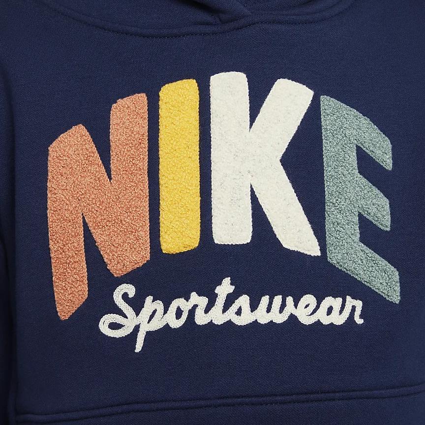 Nike Sportswear Powder Play Soft Fleece Pullover Hoodie Kids hoodies Dark-Navy HQ7944-410