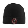 Bonnet en tricot avec logo Bad OUnisexs Bonnet d'hiver Couleur chaude Bande métallique Casquettes pour unisexe WoUnisex