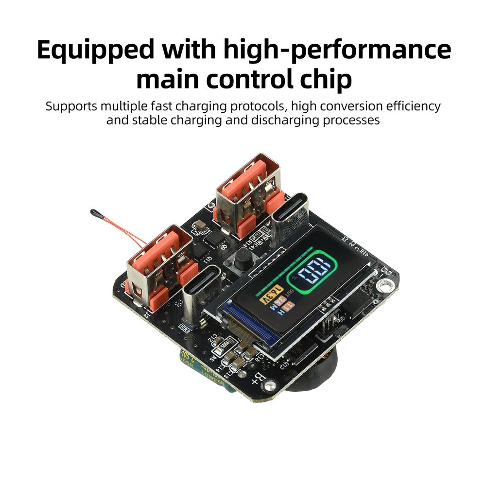 PD 100W 4S Fast Charger Mainboard Bidirectional Lithium-Ion Battery Integrated Charging and Discharging Module with Color Screen