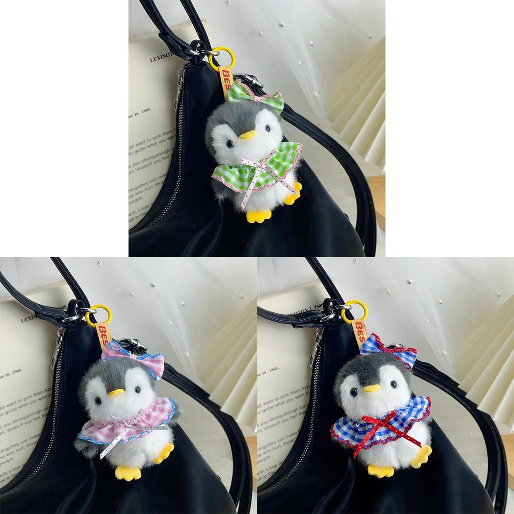 Plush Penguin Keychain With Bowtie For Kids Gift And Bag Decor