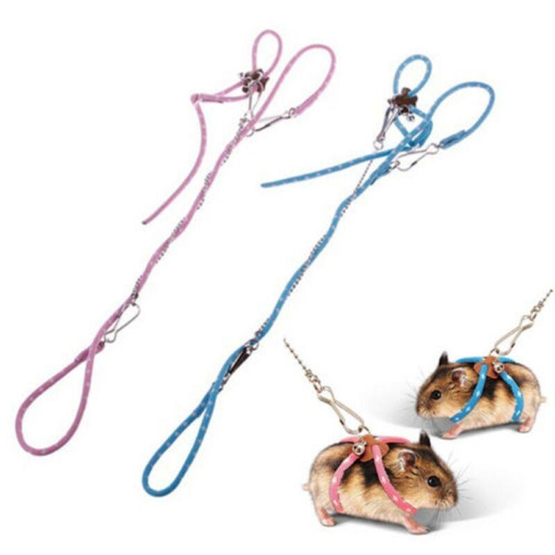 New Small Pet Adjustable Soft Harness Bird Parrot Mouse Hamster Ferrets Rat Pig Leash