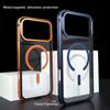 For iPhone 17 Pro Case Metal TPU Frame PC Back Clear Phone Cover Compatible with MagSafe