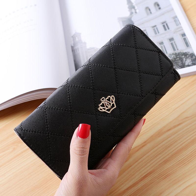 2025 Women's Wallet Long Handbag Multi Card Pocket Leather Wallet