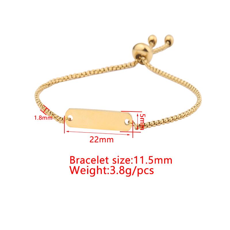 Adjustable Titanium Steel Engraveable Bracelet - Simple, Long Strip Design, Popular in Europe & America