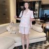 New Pajamas Women's High-end Sense Sweet and Versatile Summer Thin Ice Silk Short-sleeved Shorts Can Be Worn Outside Loungewear Suit