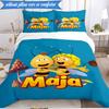 3-teiliges Bienen-Abenteuer Maya Bettwäsche-Set, Enthält 1 Bettbezug und 2 Kissenbezüge. Perfekt für Schlafzimmer, Wohnheim, Weihnachtsgeschenk für Fans