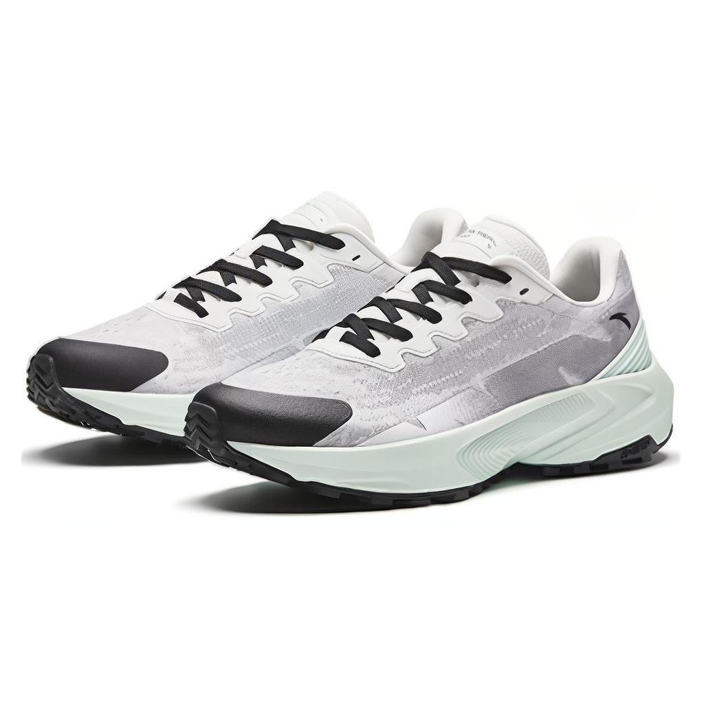 Anta Comfortable Fabric Cushioning Breathable Low top Running Shoes Women's Paper Gray 122345584-4