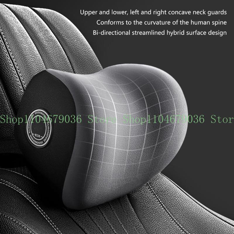 652F Car Lumbar Support Pillow Auto Neck Pillow Waist Support Removable Washable Backrest Headrest Universal Vehicle Cushion