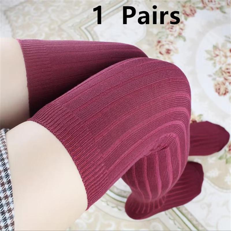 Women Long Socks Cashmere Women Boot Solid Wool Thigh Stocking Skinny Casual Cotton Over Knee-High Fluffy Female Long Knee Sock