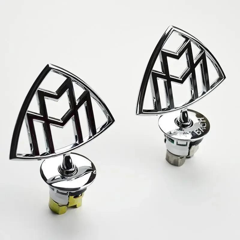 Maybach Logo Front Standing Metal Mark Emblem Auto Hood Rear Badge for Mercedes-Benz Maybach C E S Class S400 S500 S600 gsw8