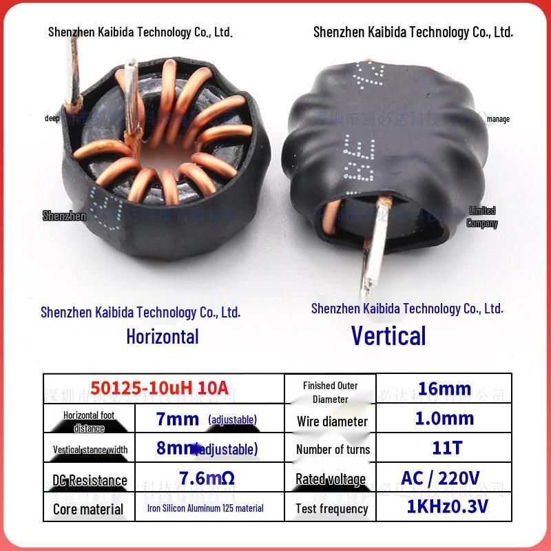Iron-Silicon-Aluminum Magnetic Ring Inductor 50125-47uH/100uH High-Current Power Toroidal Energy Storage Filter Coil
