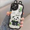 3D kreslený ucho roztomilý panda hračka řetízková pouzdro pro VIVO Y03 Y28S Y39 Y19S Y17S Y22S Y36 Y04 Y21 Y33S Y21S Y15S Y15A V29 V30 Pro kryt