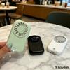 1pc Portable mini handheld fan, USB rechargeable pocket portable fan, ultra-thin card style 5-speed wind adjustable strong wind small fan, 