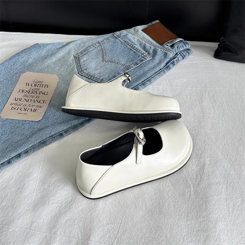 2025 Summer New French Square Head Mary Jane Shoes Comfortable Small Leather Shoes Women Wear Versatile Fashion Light Mouth Single Shoes