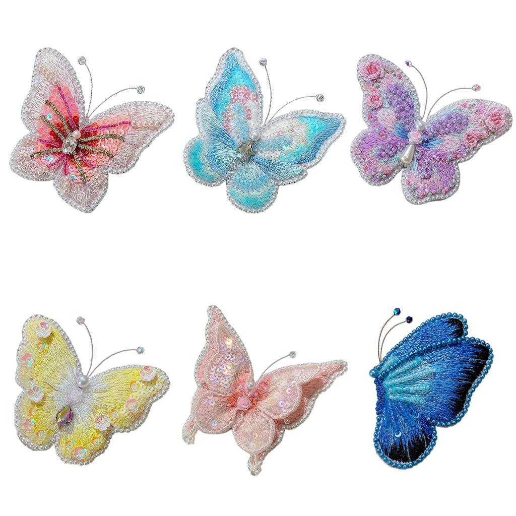 DIY Embroidery Butterfly Kit Brooch DIY Bead Embroidery Kit Starter Embroidery Set Complete Craft Set for Beginners