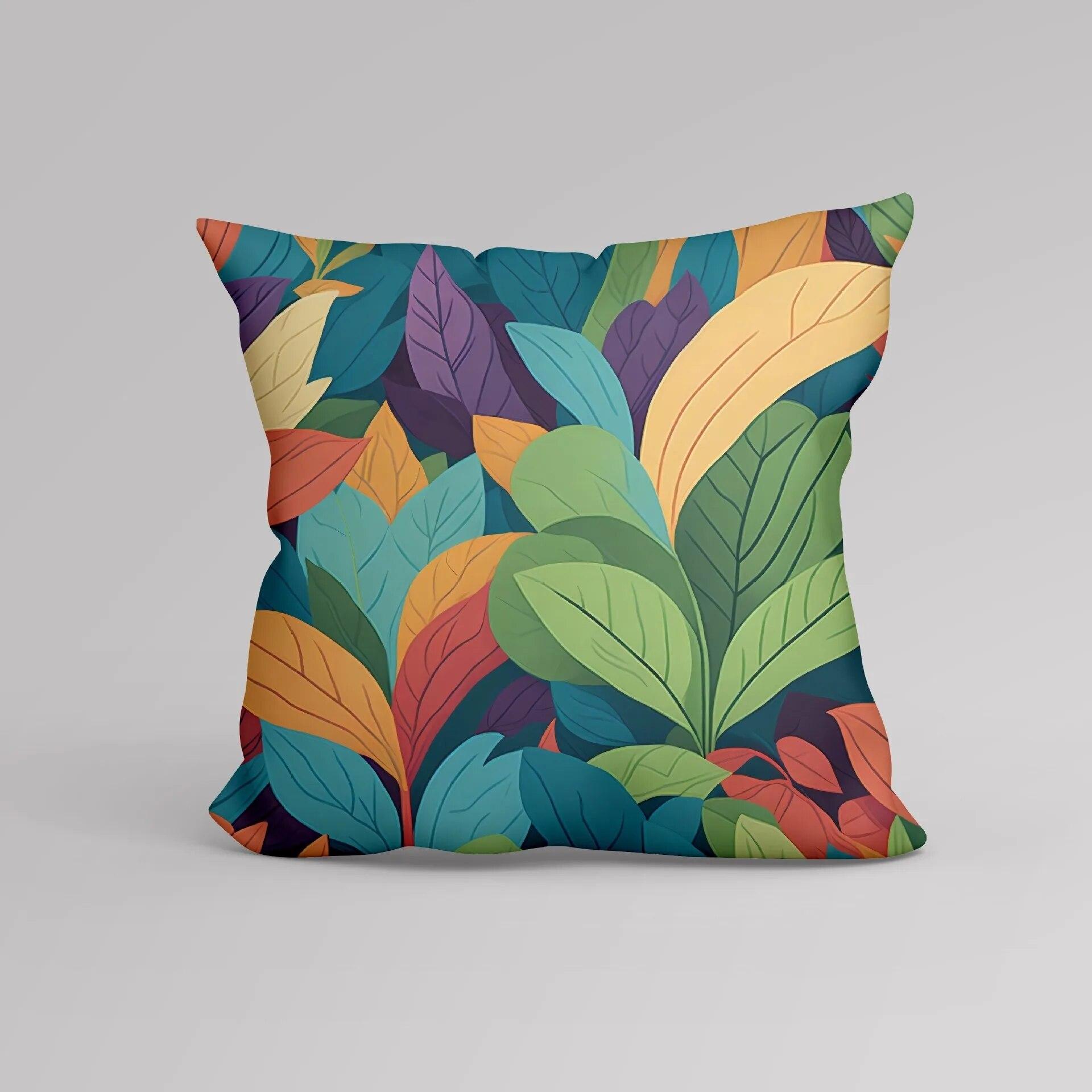 

Роскошный домашний декор, чехол для офисного дивана, чехол для подушки с тропическим растением, мультяшной живописью, наволочка с принтом 40x40cm