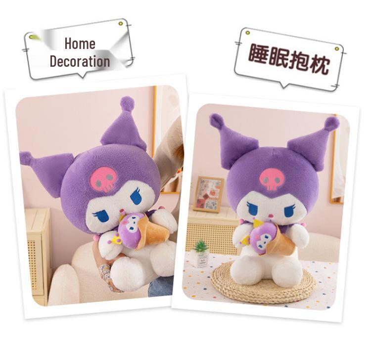 Kuromi Eiscreme Plüschpuppe: Kinderkissen & Geschenk
