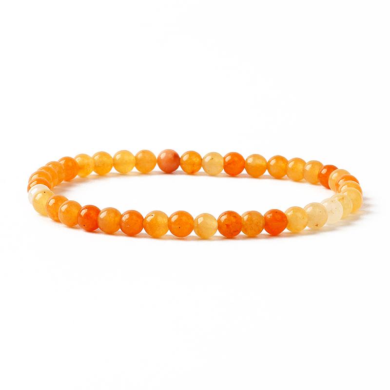 Reiki Natural Stone Bracelets For Women Men 4MM Beads Stretch Bracelet Wholesale Agate Lava Tiny Bangles Handmade Simple Jewelry