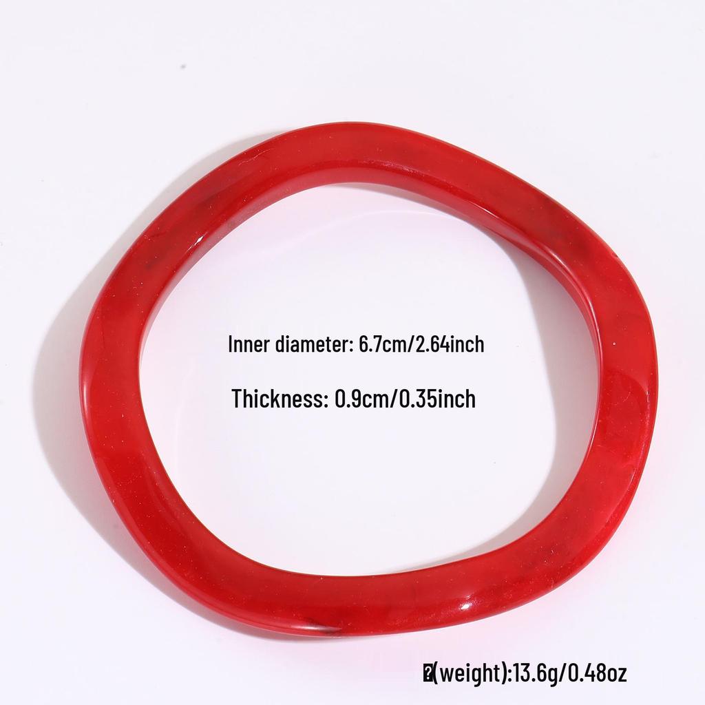 Europese & Amerikaanse Retro High-End Semi-Transparant Ovaal Hars Armband voor Meisjes