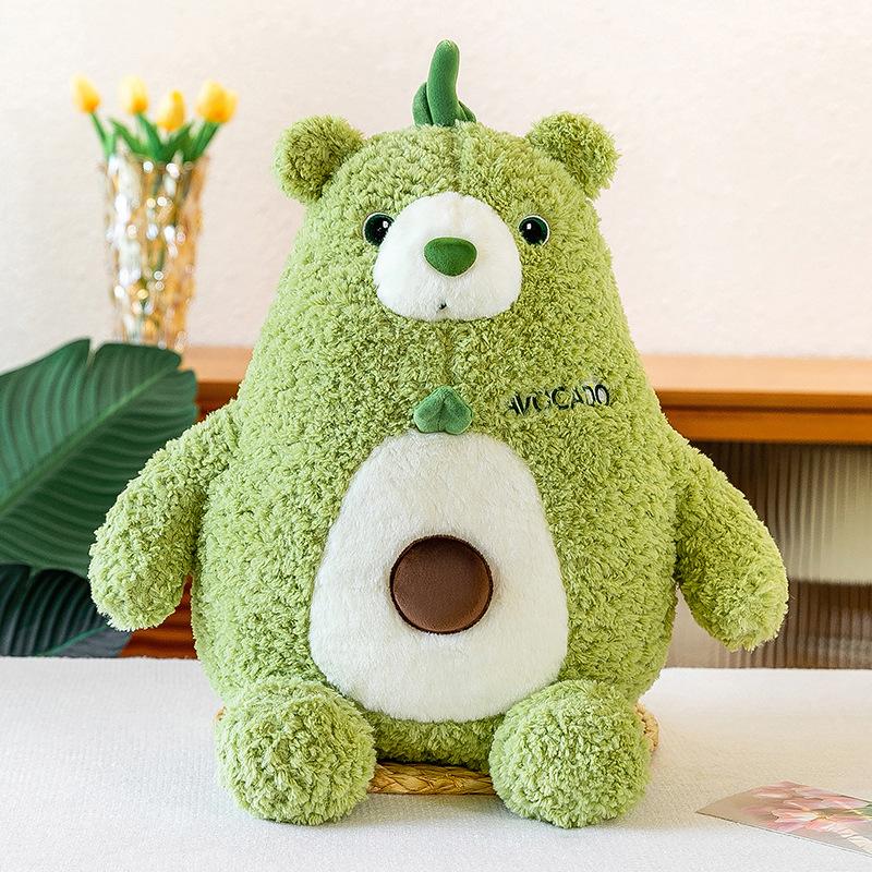 

New cute avocado bear plush toy children s birthday gift doll to accompany sleeping doll 35cm/0.39kg