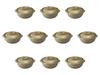 Set of 10 White Brushed 4 Pots X X Earthenware Banko Direct Setomonohonpo Kyoto-style No. [14 12.5 7cm] Single-Serving Pot, Ware, Fire,