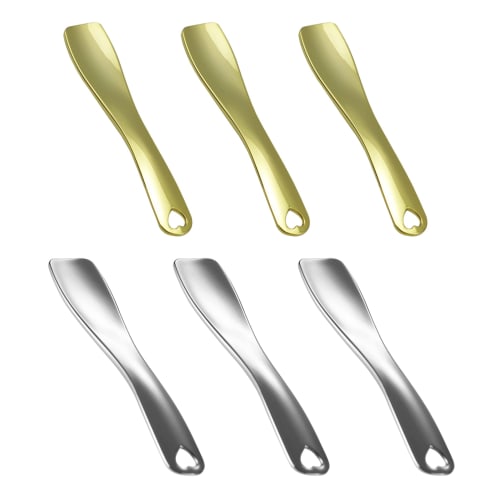 HAMILO Spatula, Cream, Makeup Tool, Cosmetic Spatula, 2 Colors, Total of 6 Pieces