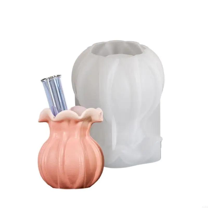 Silicone Vase Mold, Mini Size Flower Pot Mould for Cement Concrete Plaster Resin Casting, for DIY Handmade Craft, Desktop Decor